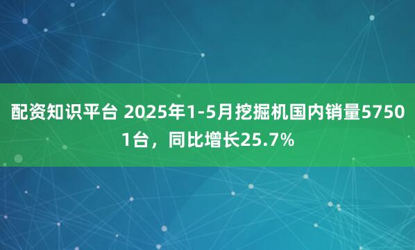 配资知识平台 2025年1-5月挖掘机国内销量57501台，同比增长25.7%
